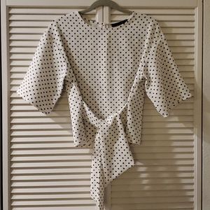 Zara polk a dot blouse